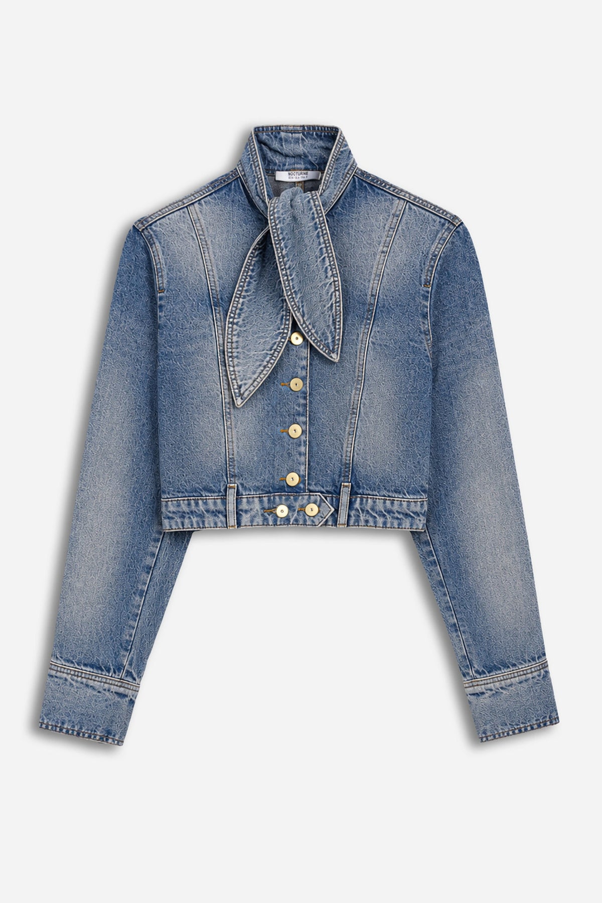 Collar Tie Denim Jacket