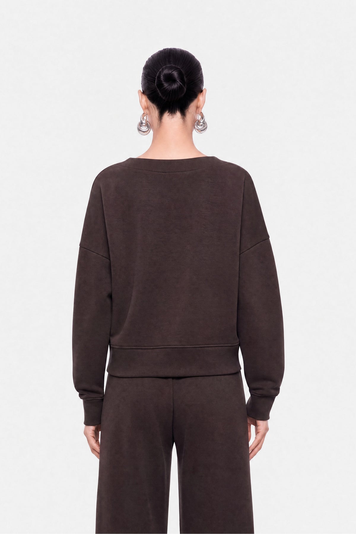 Belted Drop Shoulder Sweatshirt