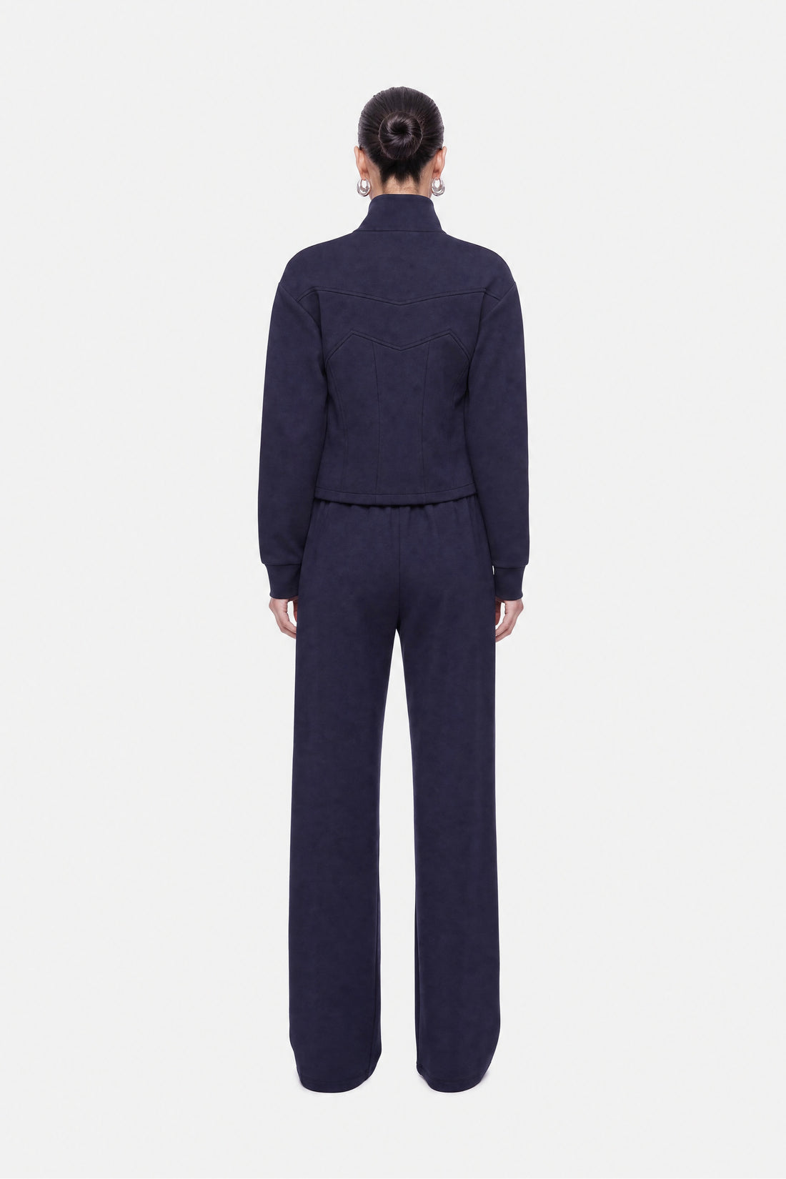 Panelled Zip-Up Sweatshirt Jacket