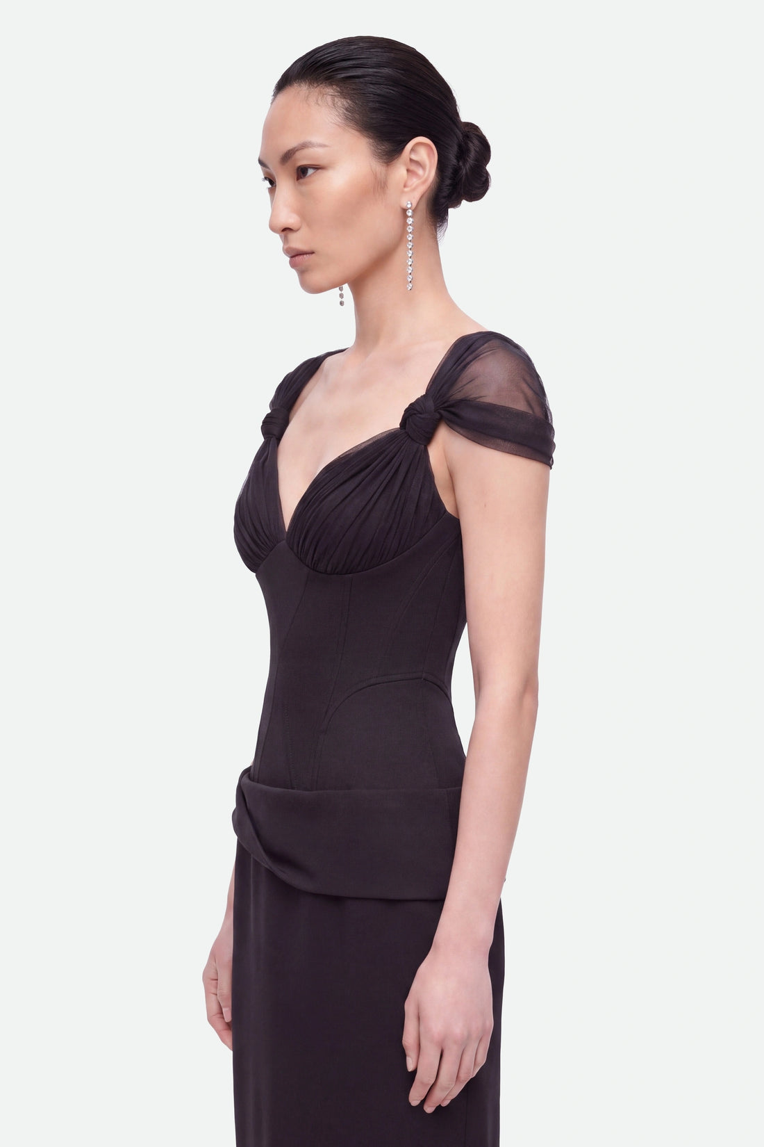 Boned Sweetheart Peplum Midi Dress