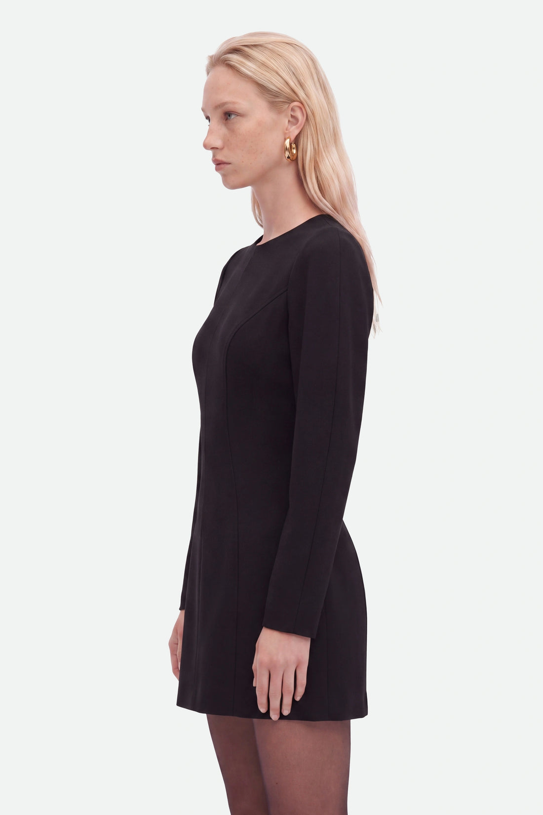 Balloon Sleeve Structured Mini Dress