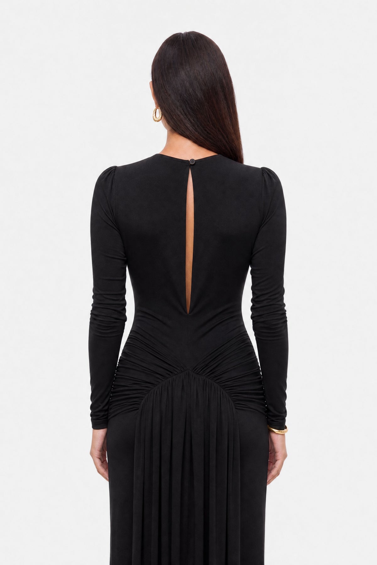 Cut-Out Disc Detail Maxi Dress