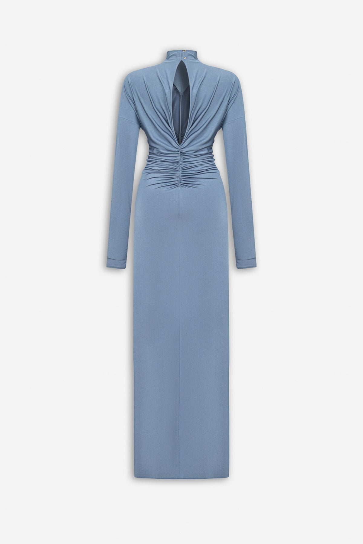 Stone Detail Draped Maxi Dress