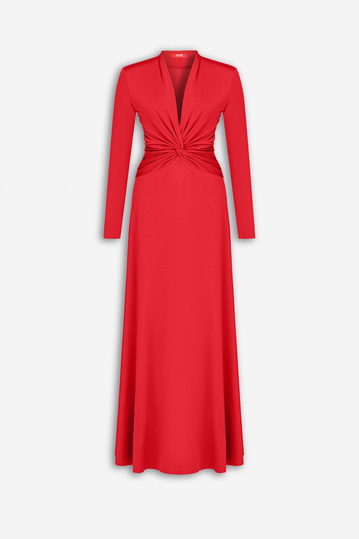 Draped V-Neck Maxi Dress