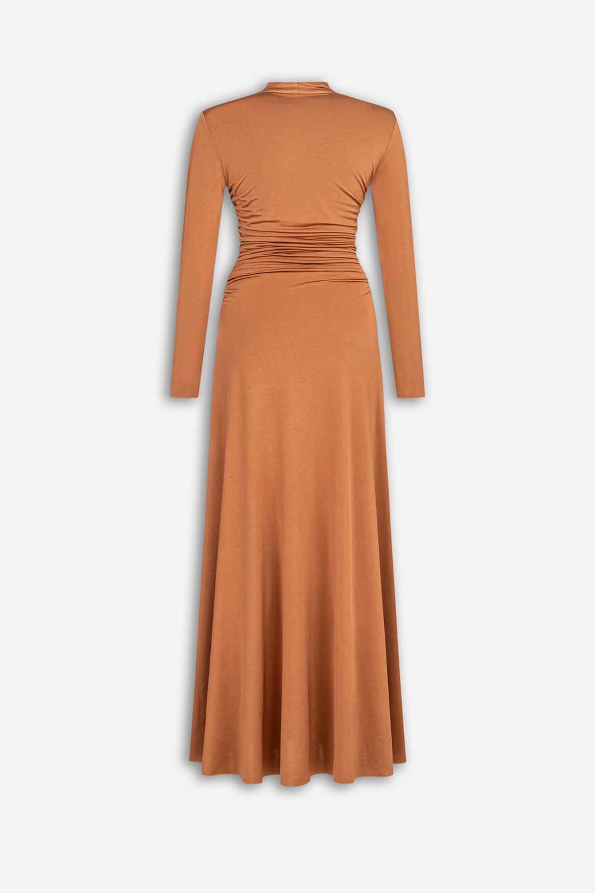 Draped V-Neck Maxi Dress