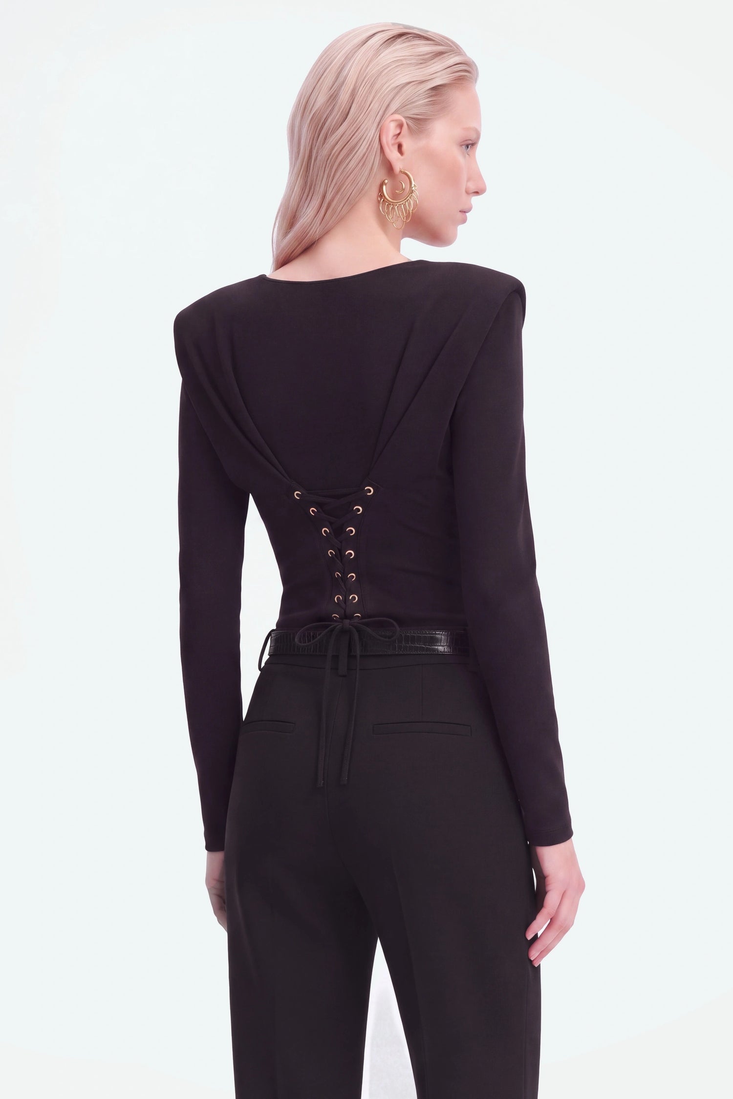 Belted Straight-Leg Trousers