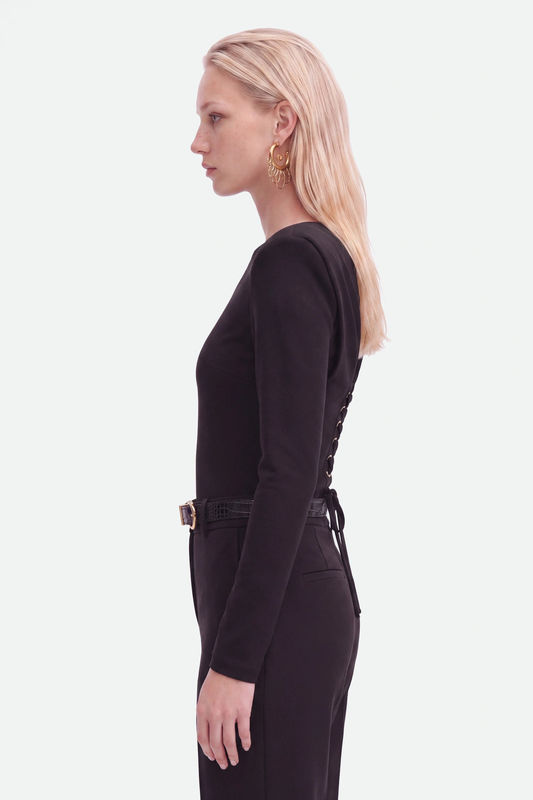 Belted Straight-Leg Trousers