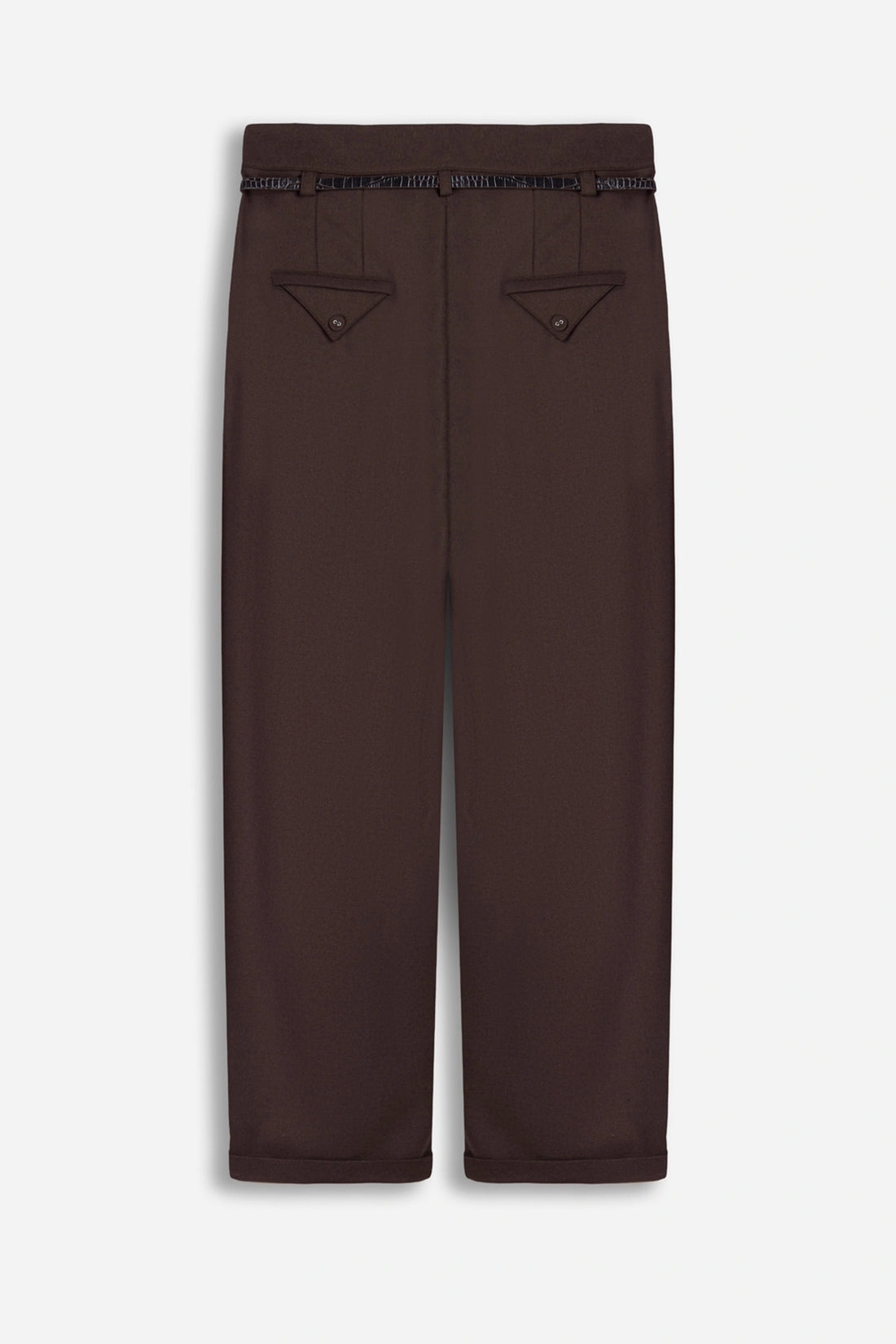 Belted Pleat Front Trousers