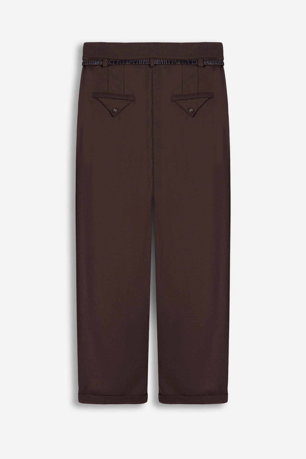 Belted Pleat Front Trousers