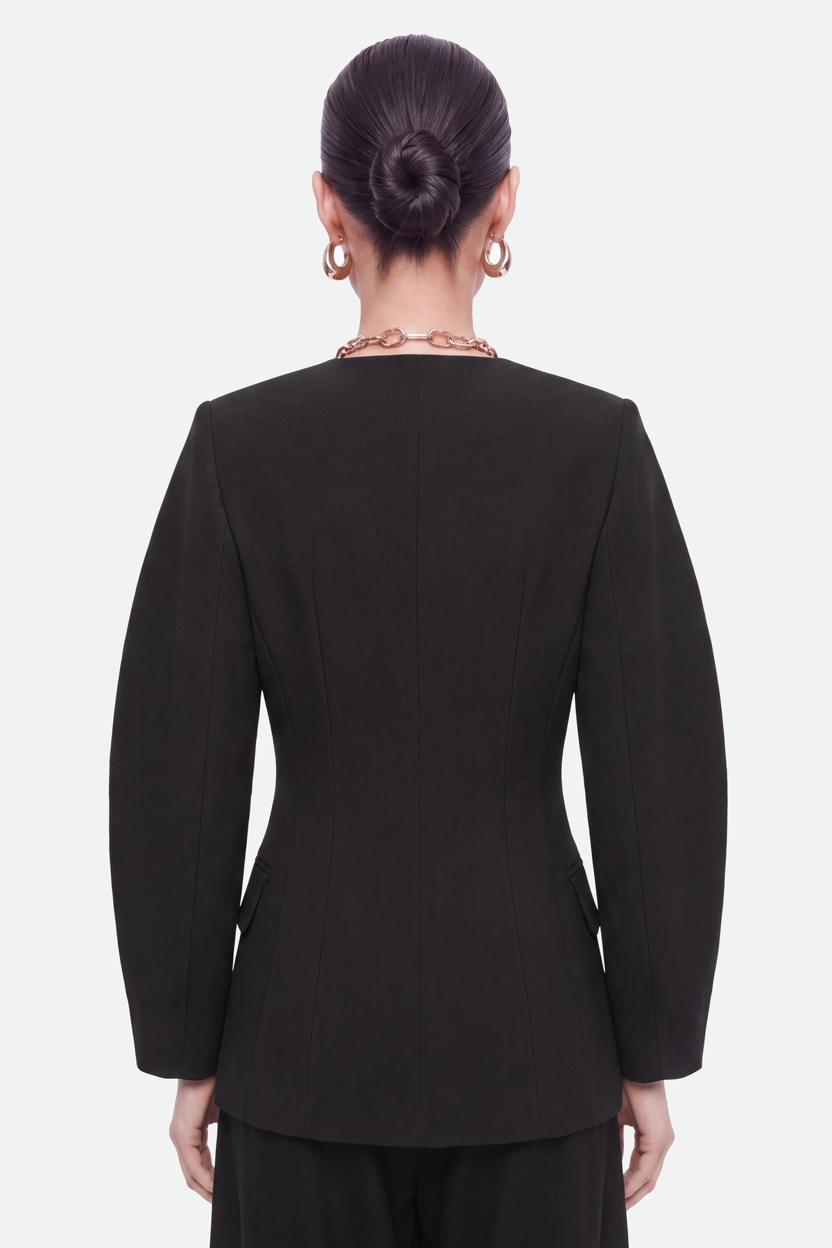 Ring Button Wrap Front Jacket