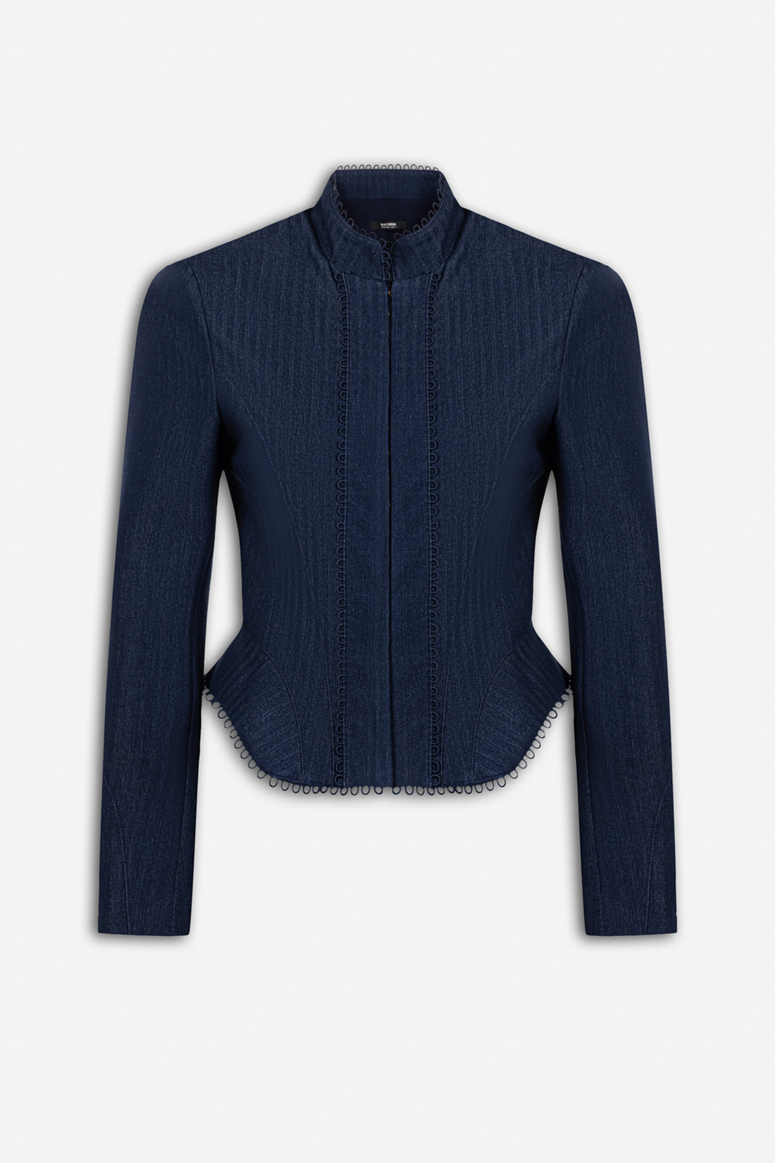 Loop Trim Peplum Jacket