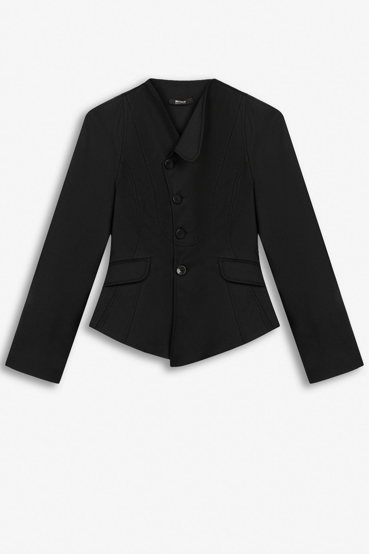 Asymmetric Collar Fitted Jacket