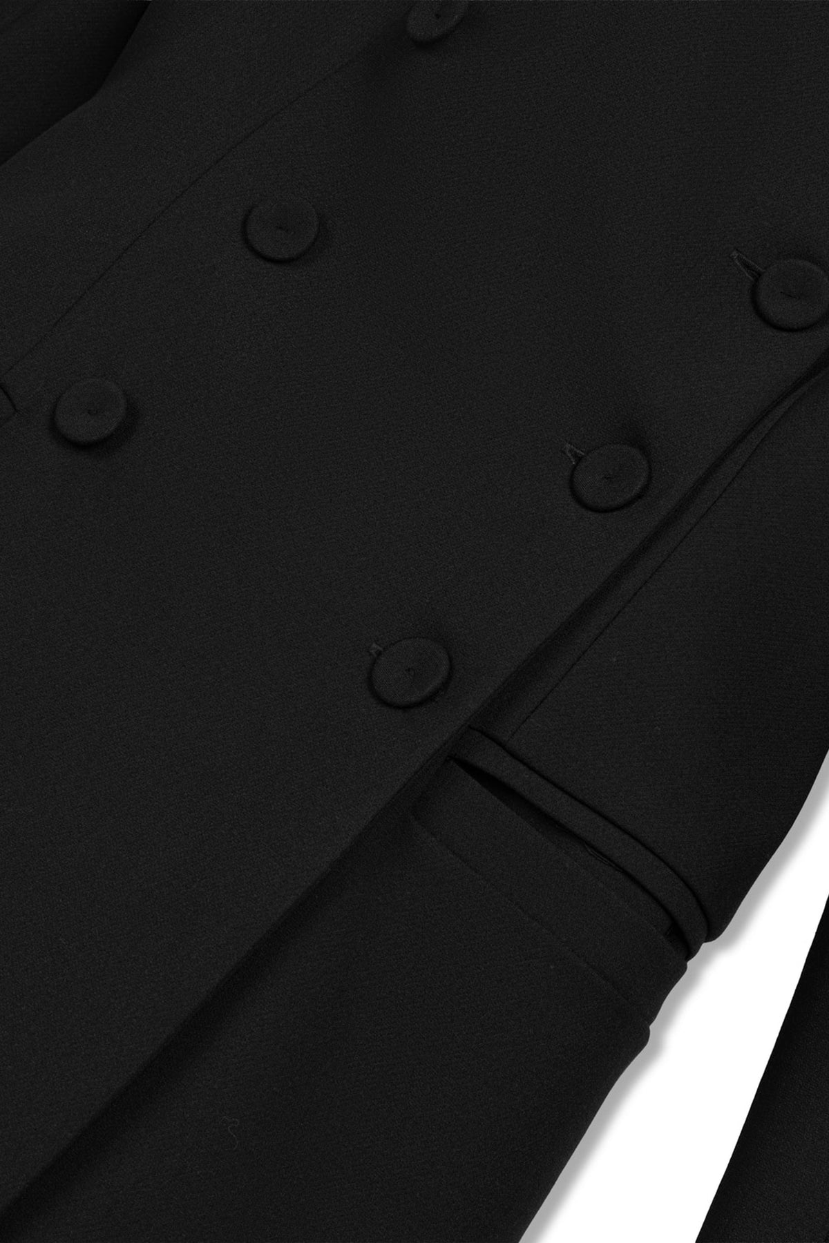 Padded Shoulder Double Breasted Jacket