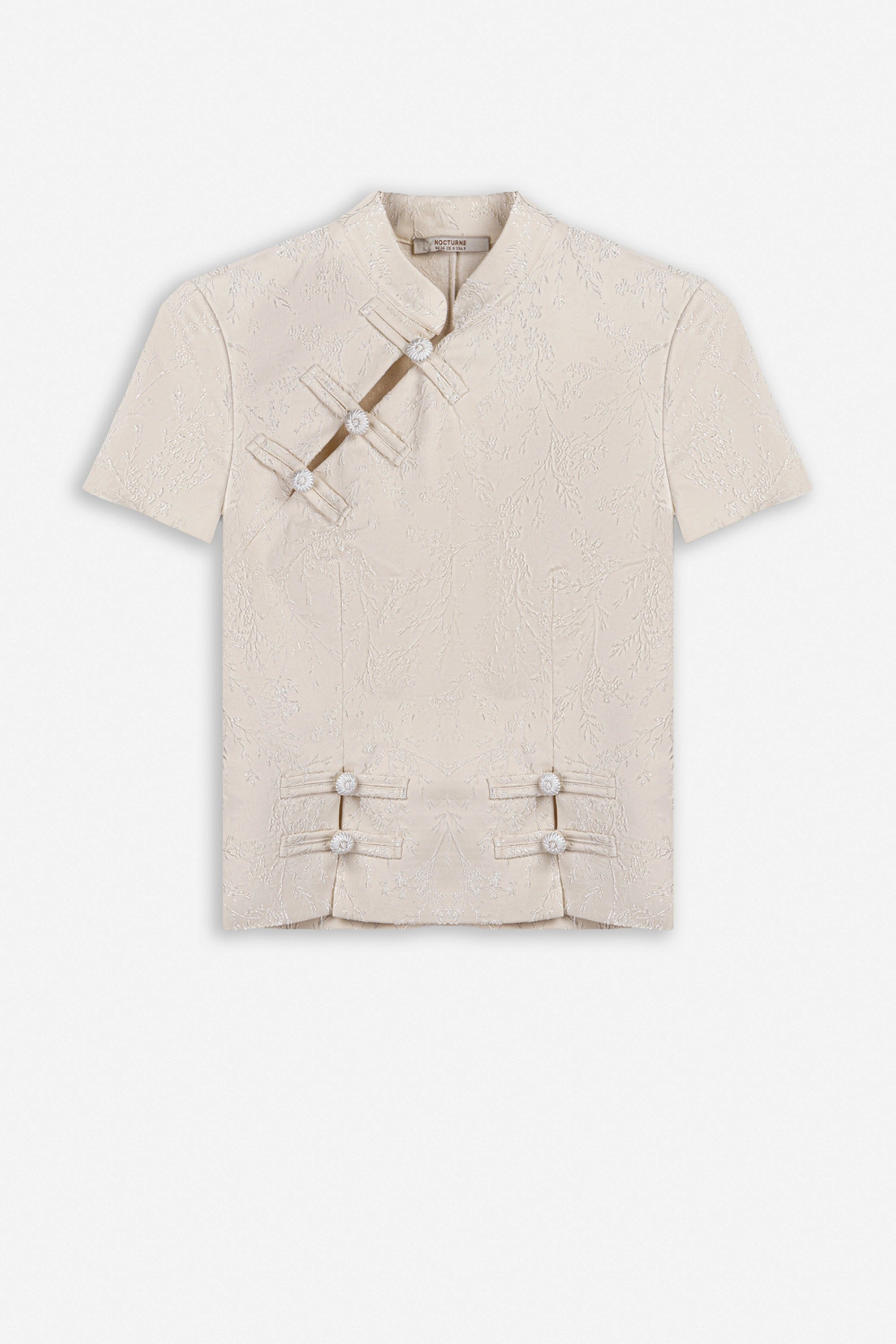 Chinese Button Accessory Blouse