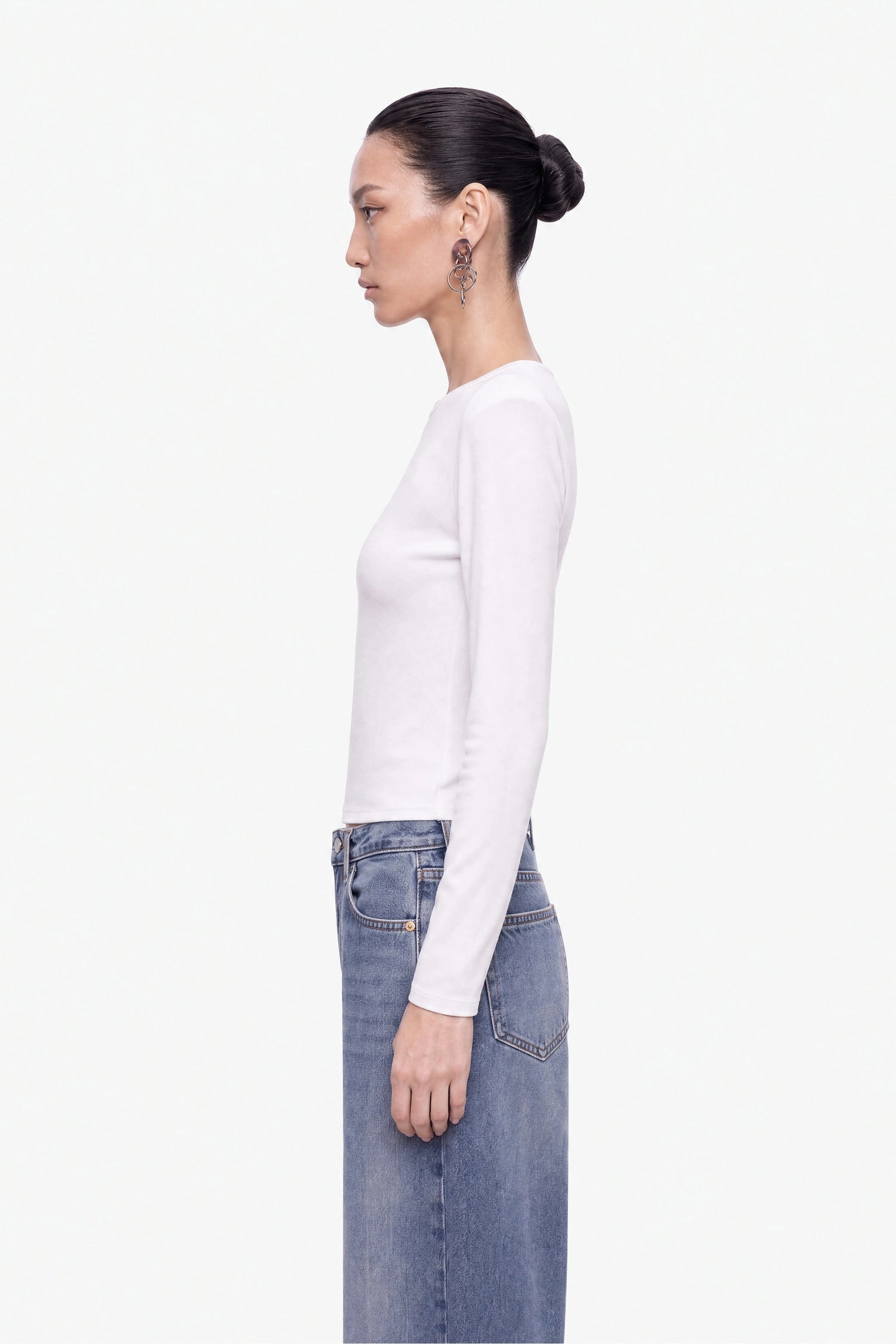 Eyelet Lace Up Blouse
