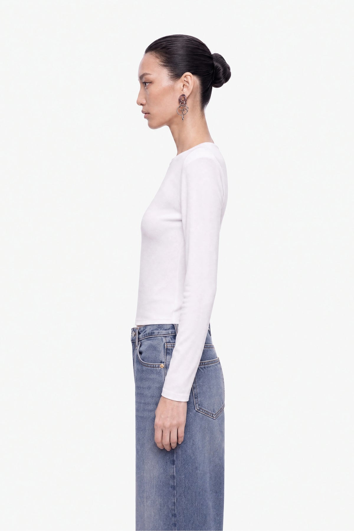 Eyelet Lace Up Blouse