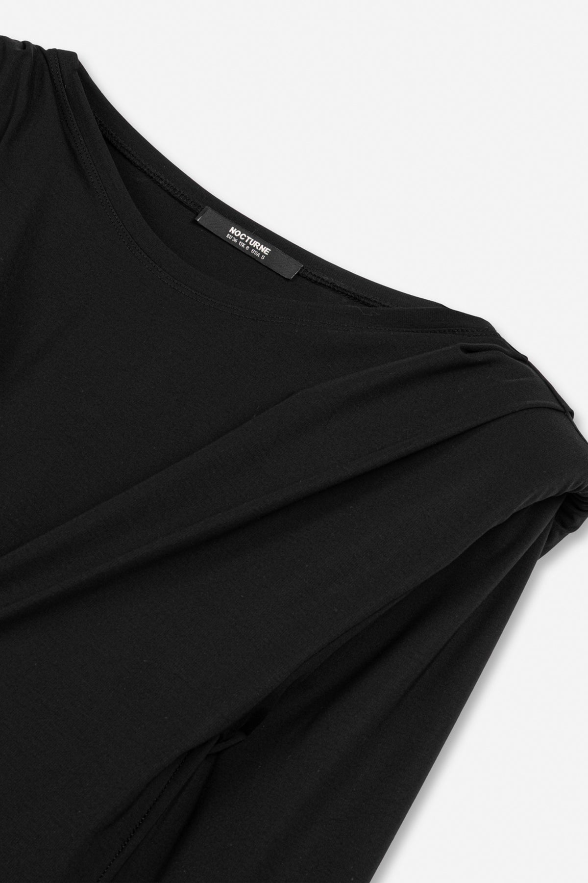 Bow Button Draped Blouse