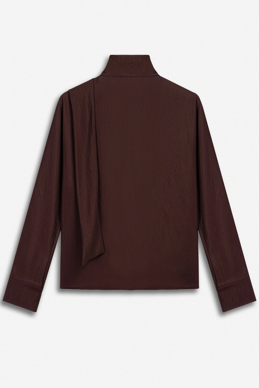 Stone Accessory Stand Collar Blouse