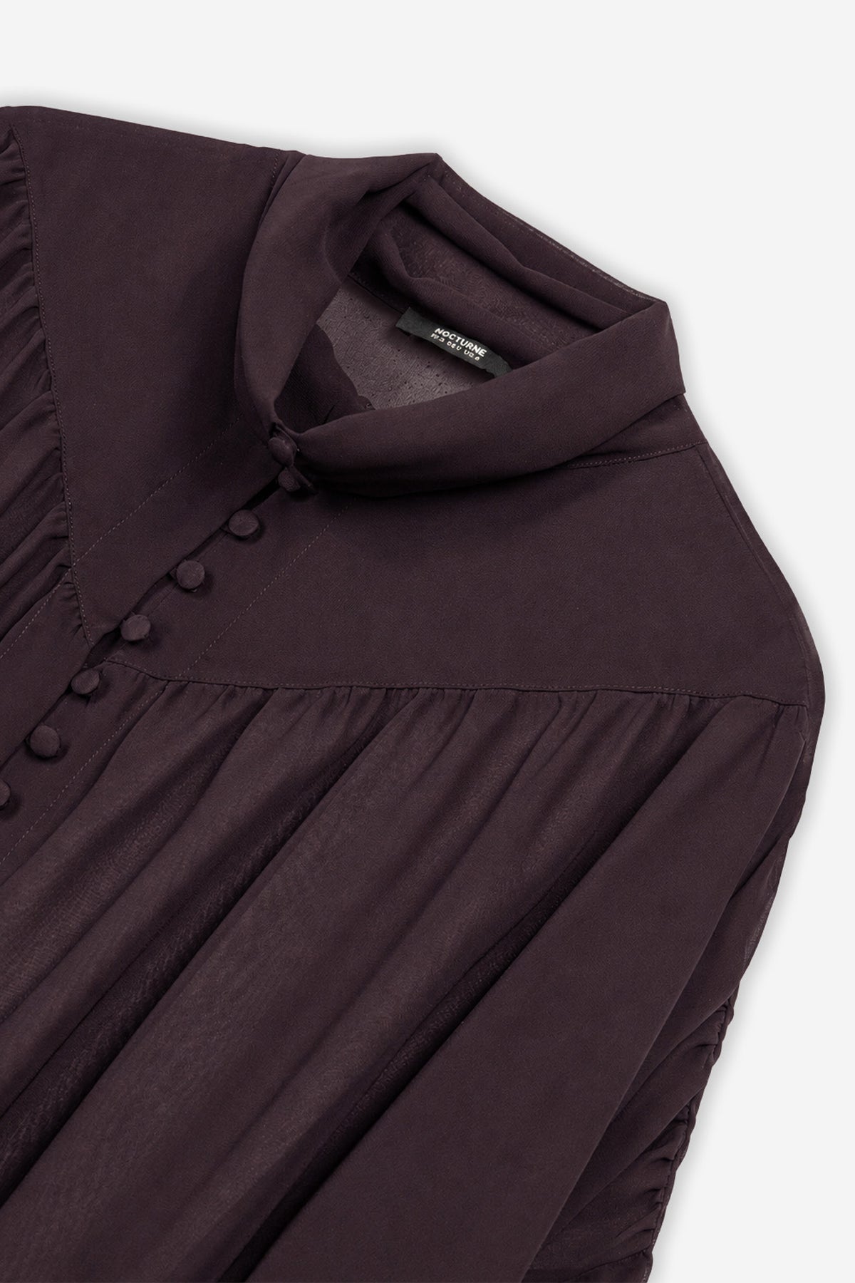 Gathered Sheer Blouse