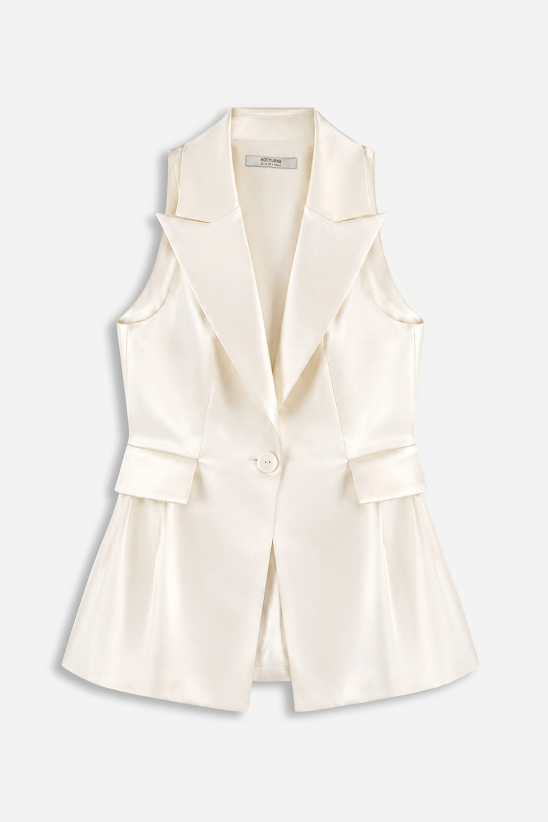 Single Button Peak Lapel Vest