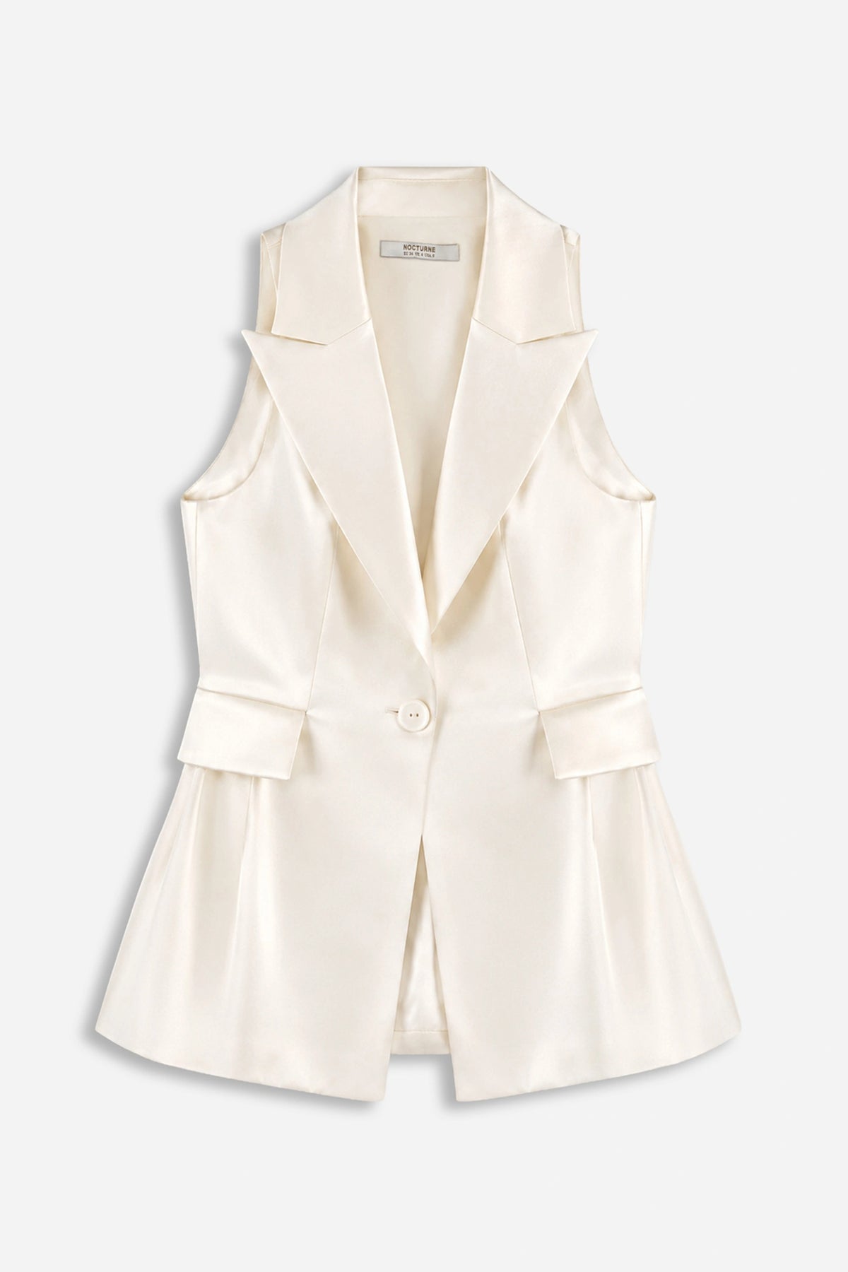 Single Button Peak Lapel Vest