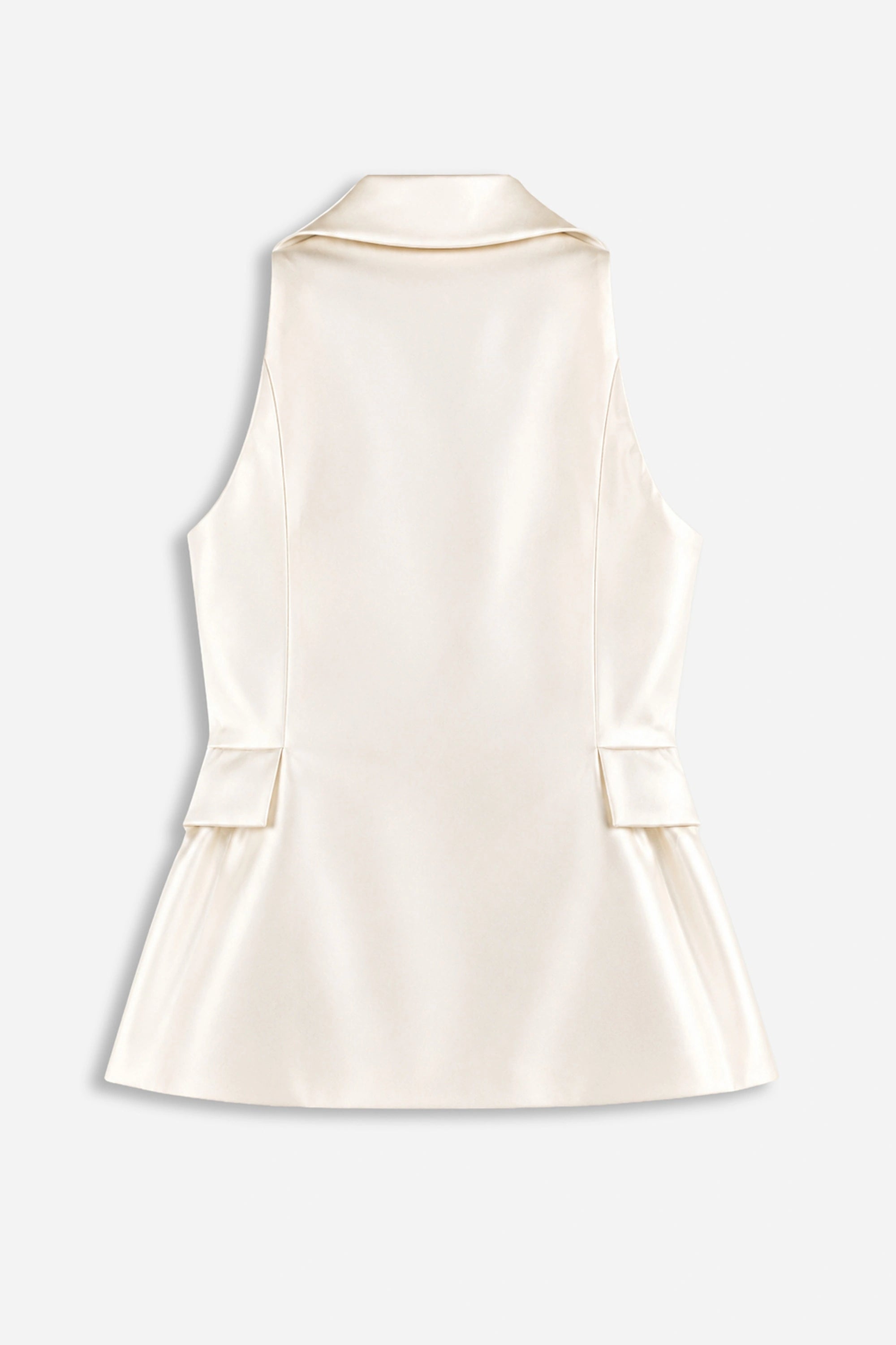 Single Button Peak Lapel Vest