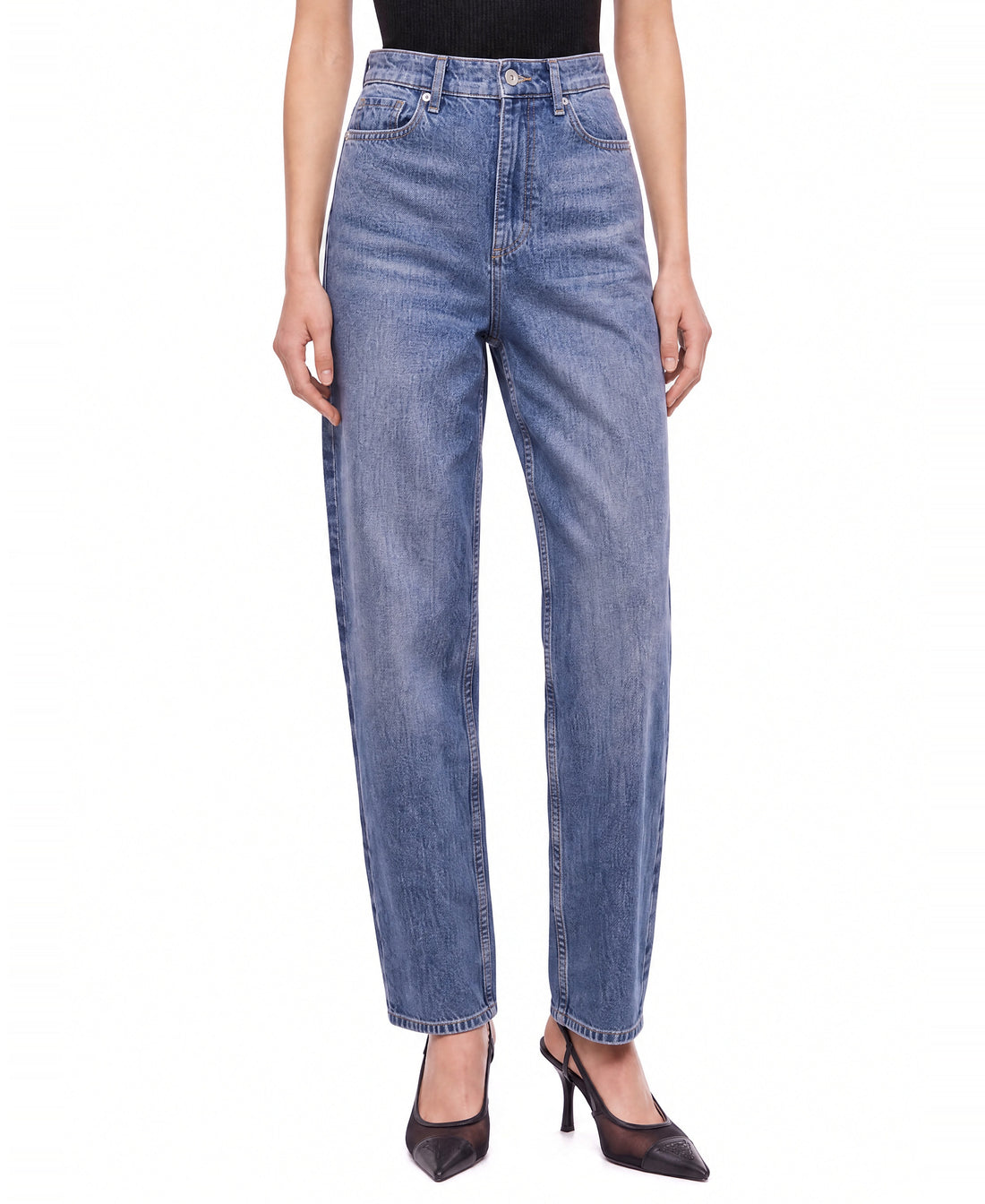 High-Waist Barrel Leg Jeans