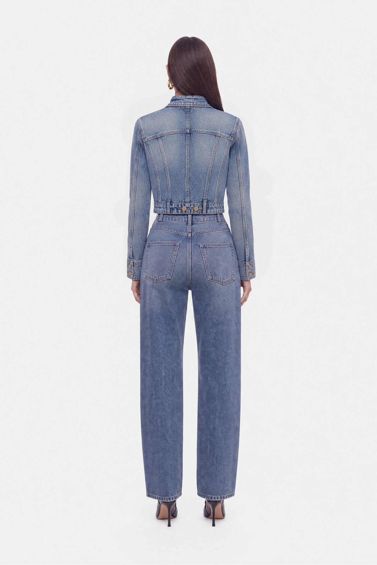 Collar Tie Denim Jacket