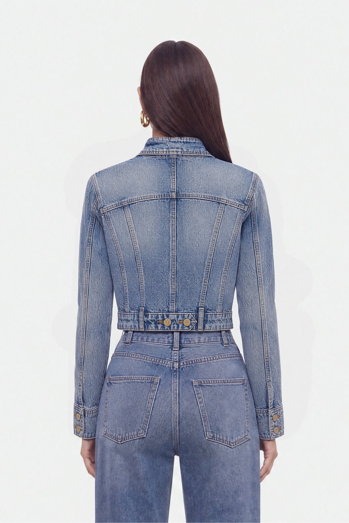 Collar Tie Denim Jacket
