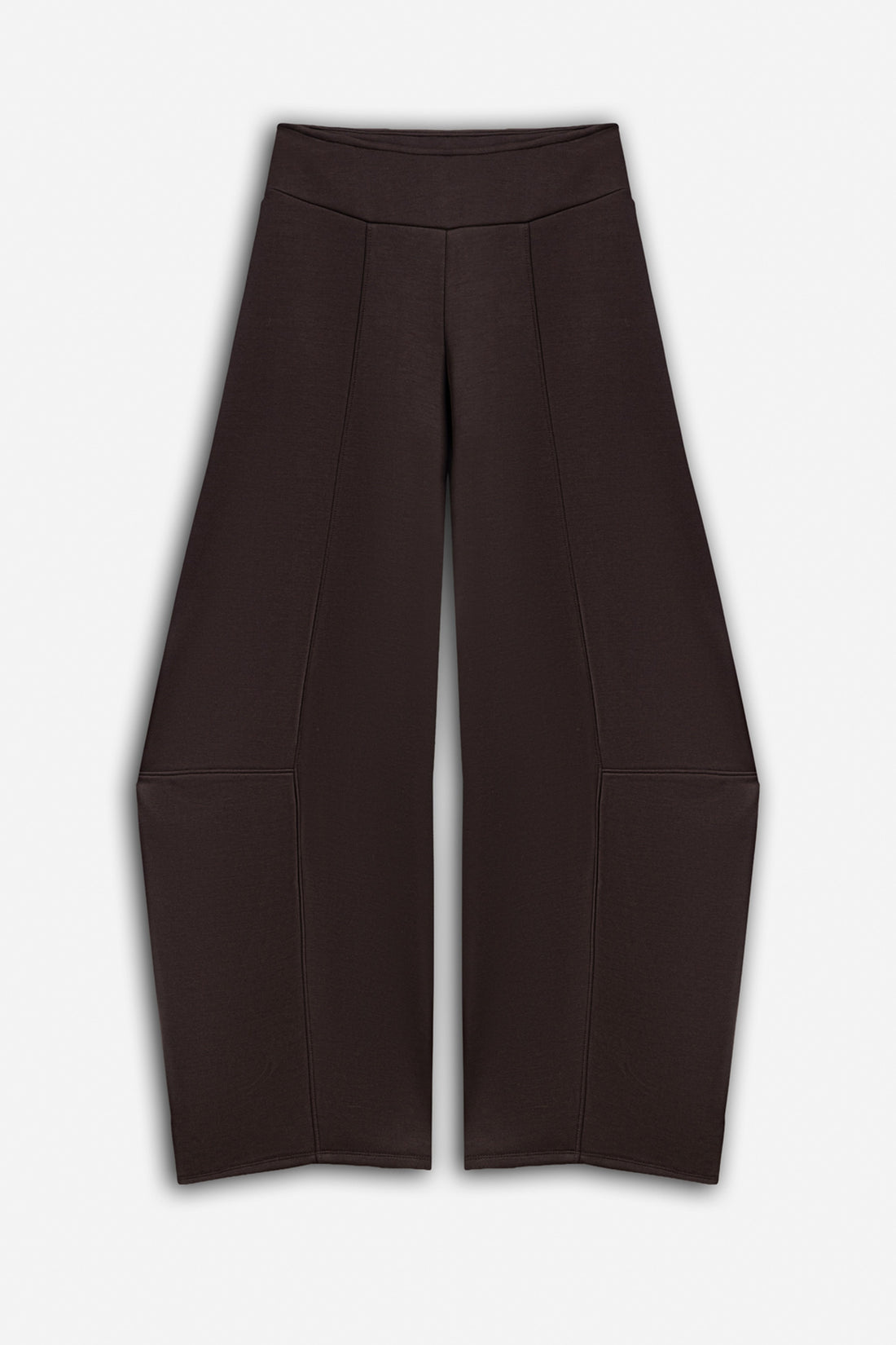 Panelled Barrel Leg Jersey Trousers