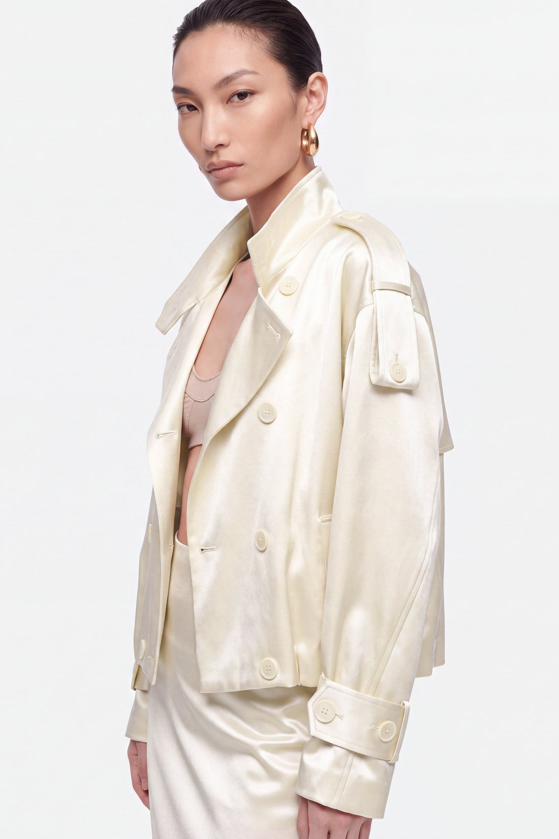Oversized Double Breasted Trench Coat