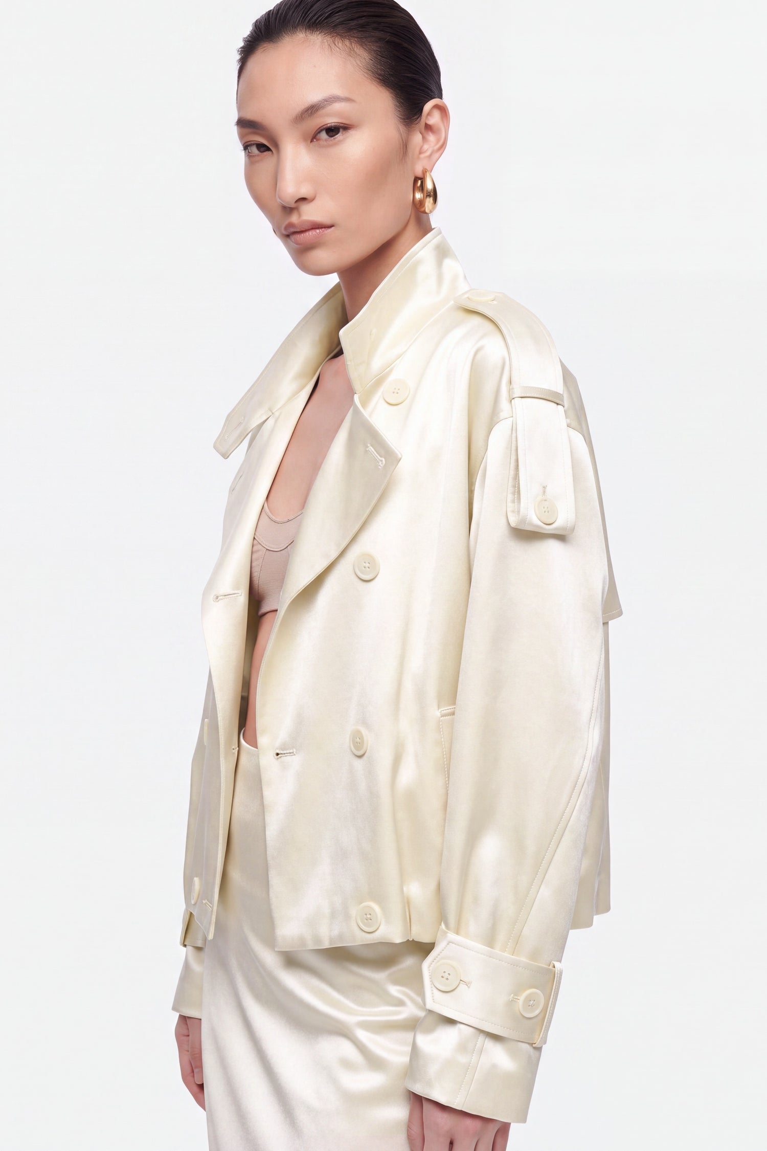 Oversized Double Breasted Trench Coat