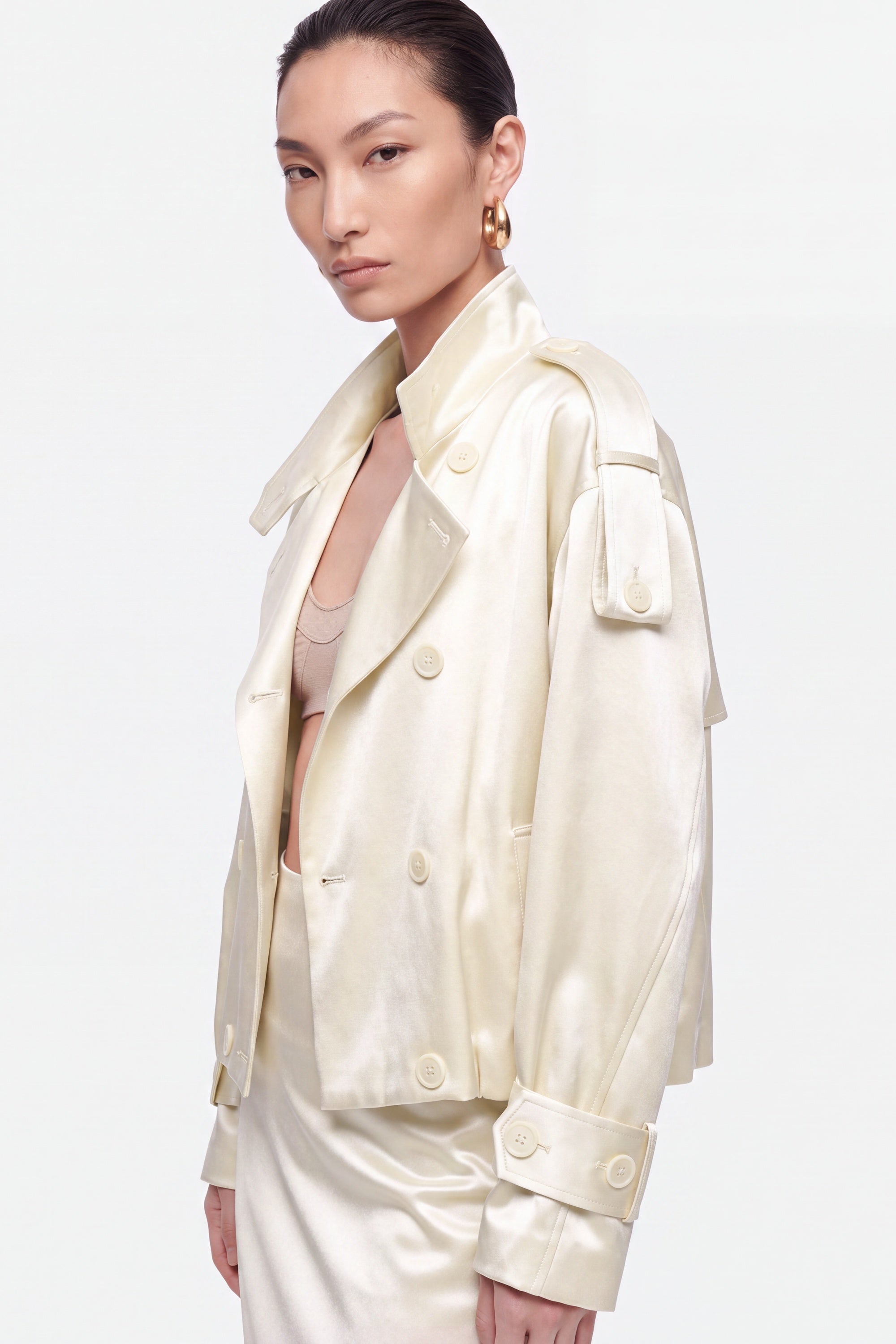 Oversized Double Breasted Trench Coat