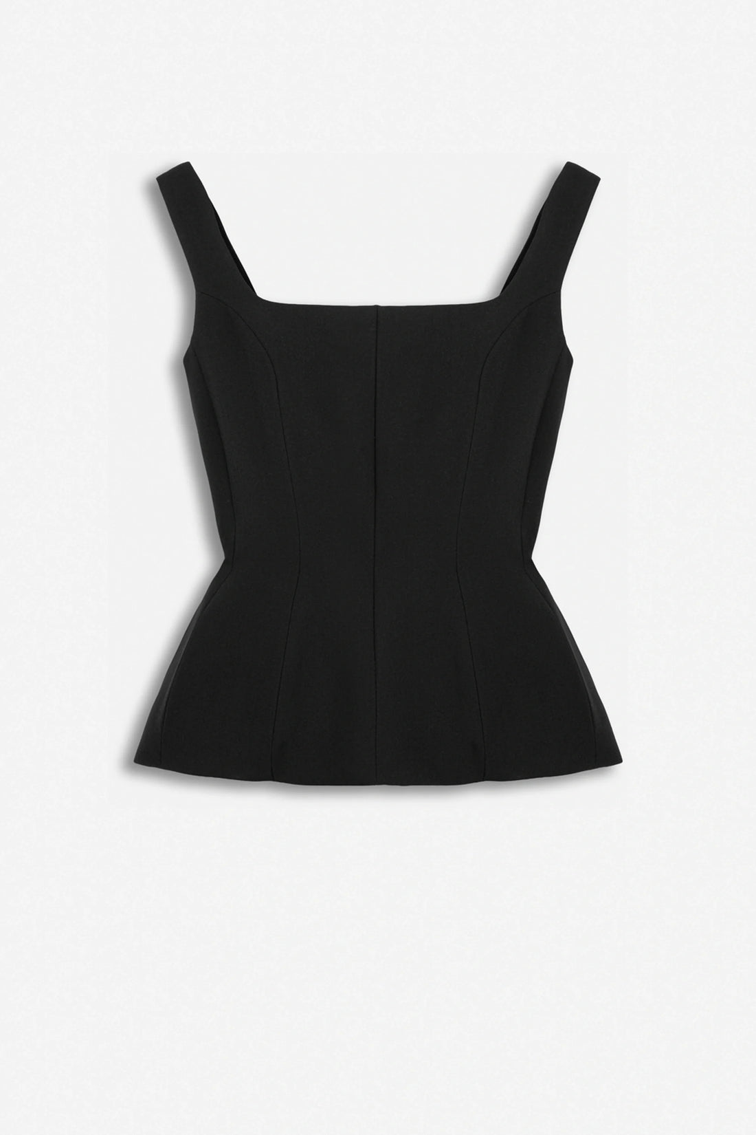 Boned Square Neck Peplum Bustier Top