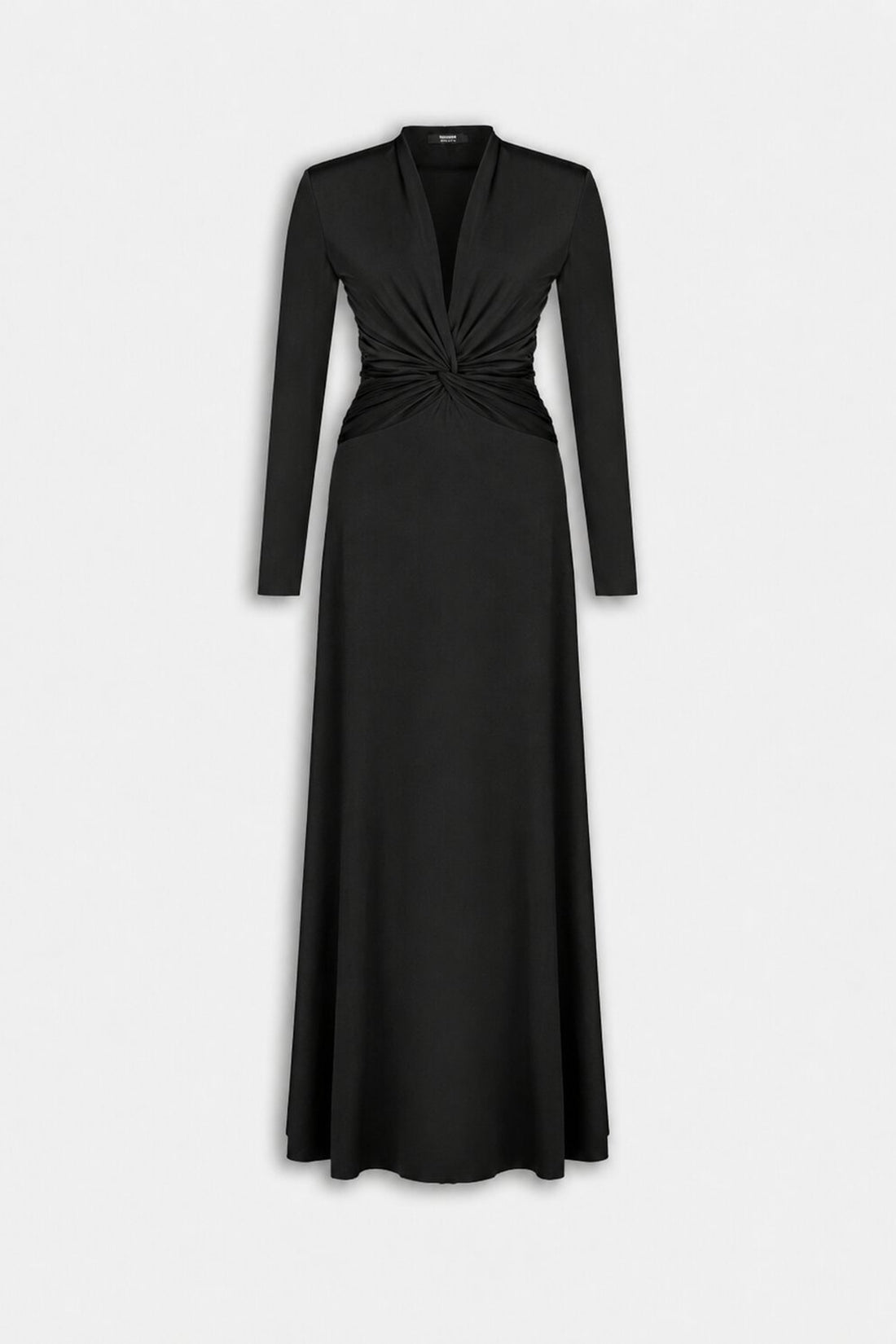 Draped V-Neck Maxi Dress