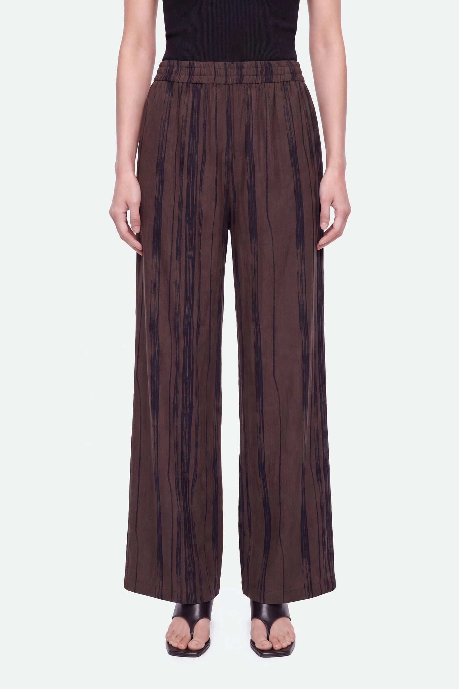 Printed Wide Leg Trousers