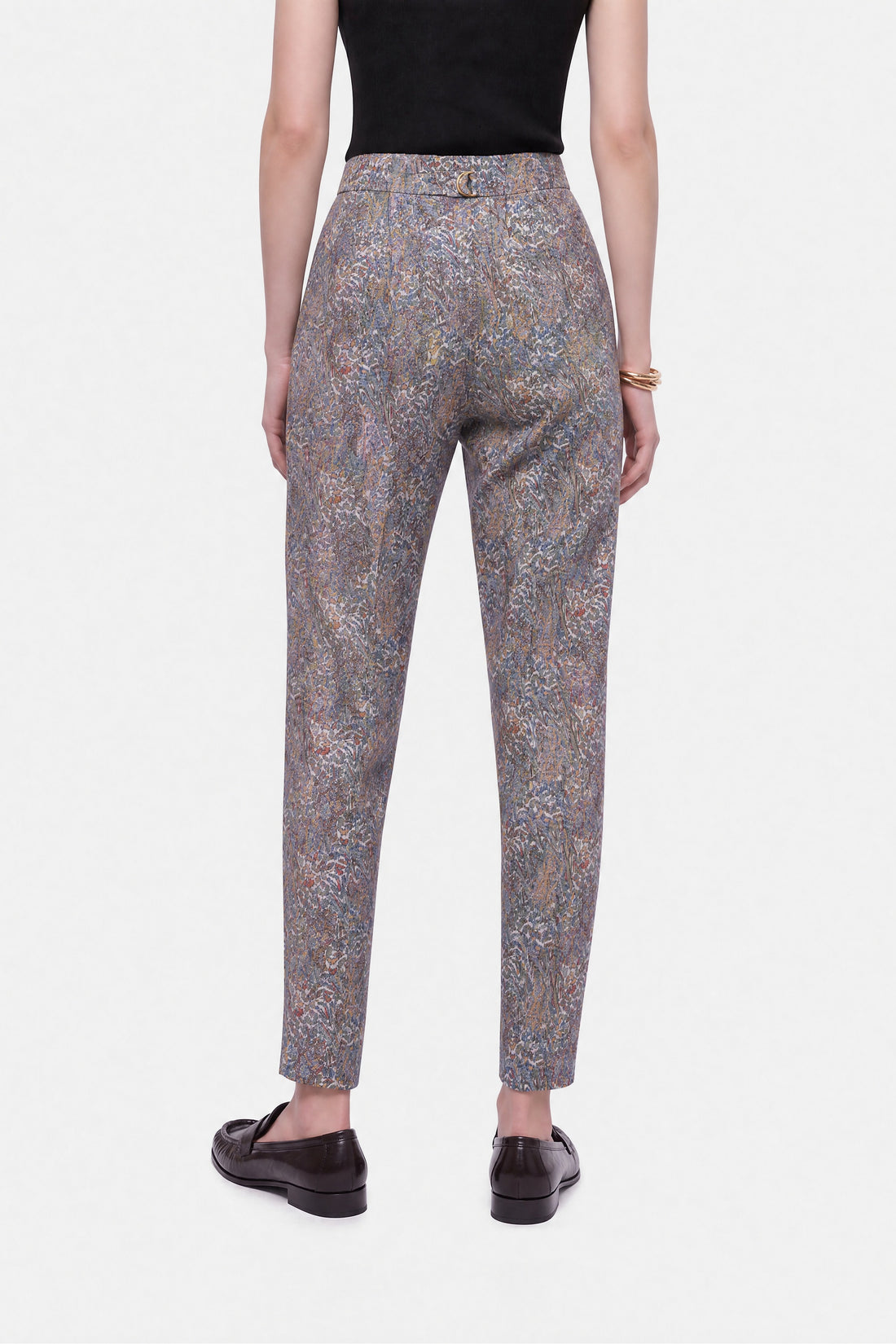 Printed High Waist Trousers