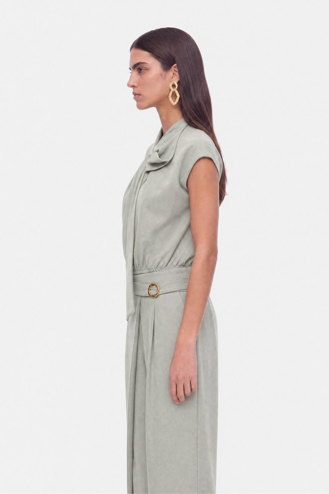 Accessory Detail Straight Leg Trousers
