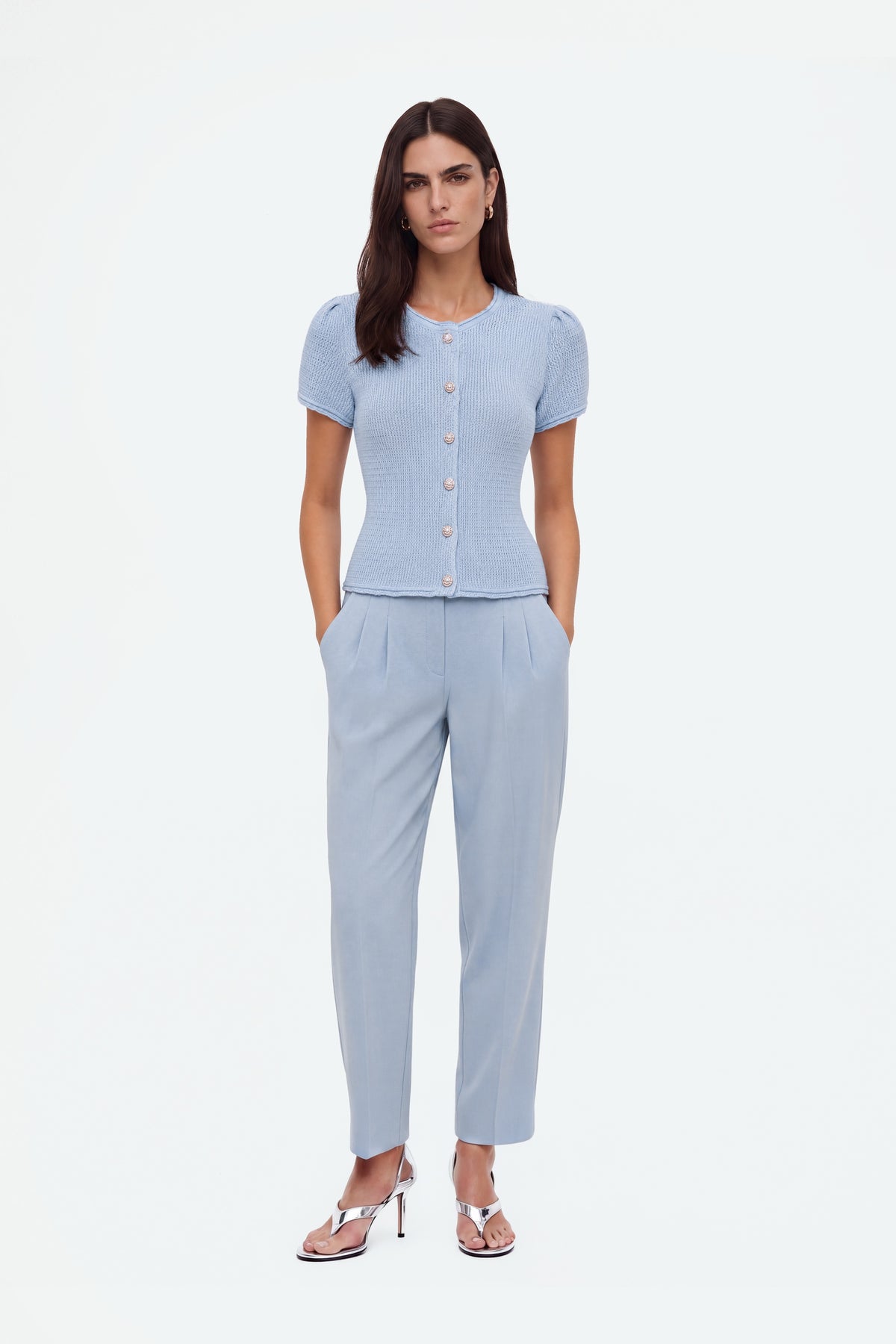 Belt Detail Double Pleat Trousers