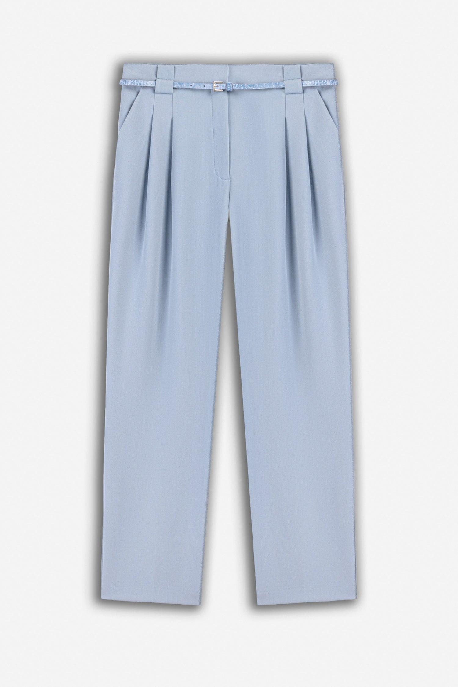 Belt Detail Double Pleat Trousers