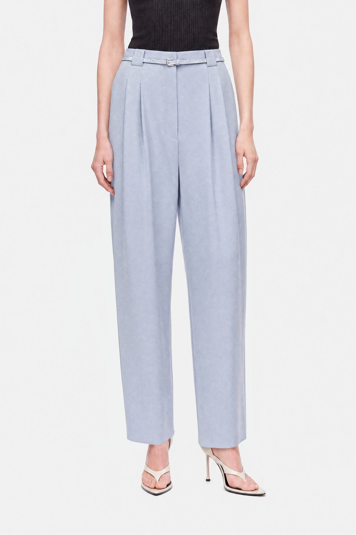 Belt Detail Double Pleat Trousers