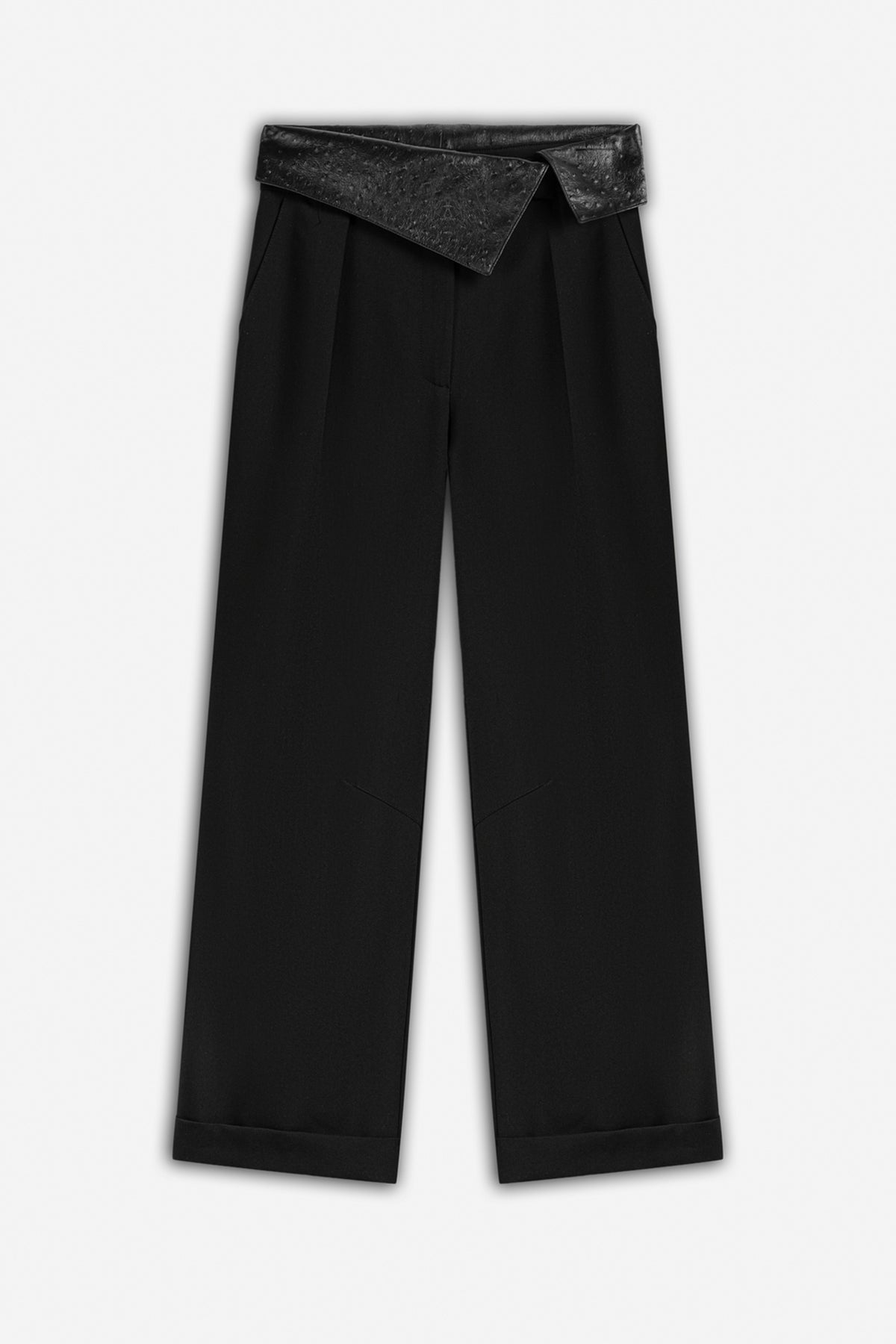 Leather Detail Trousers