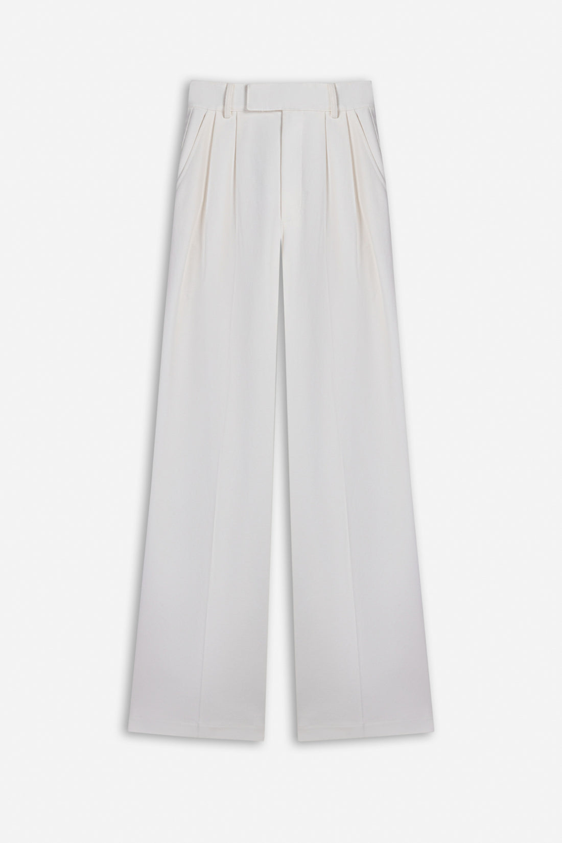 Double Pleat Wide Leg Trousers