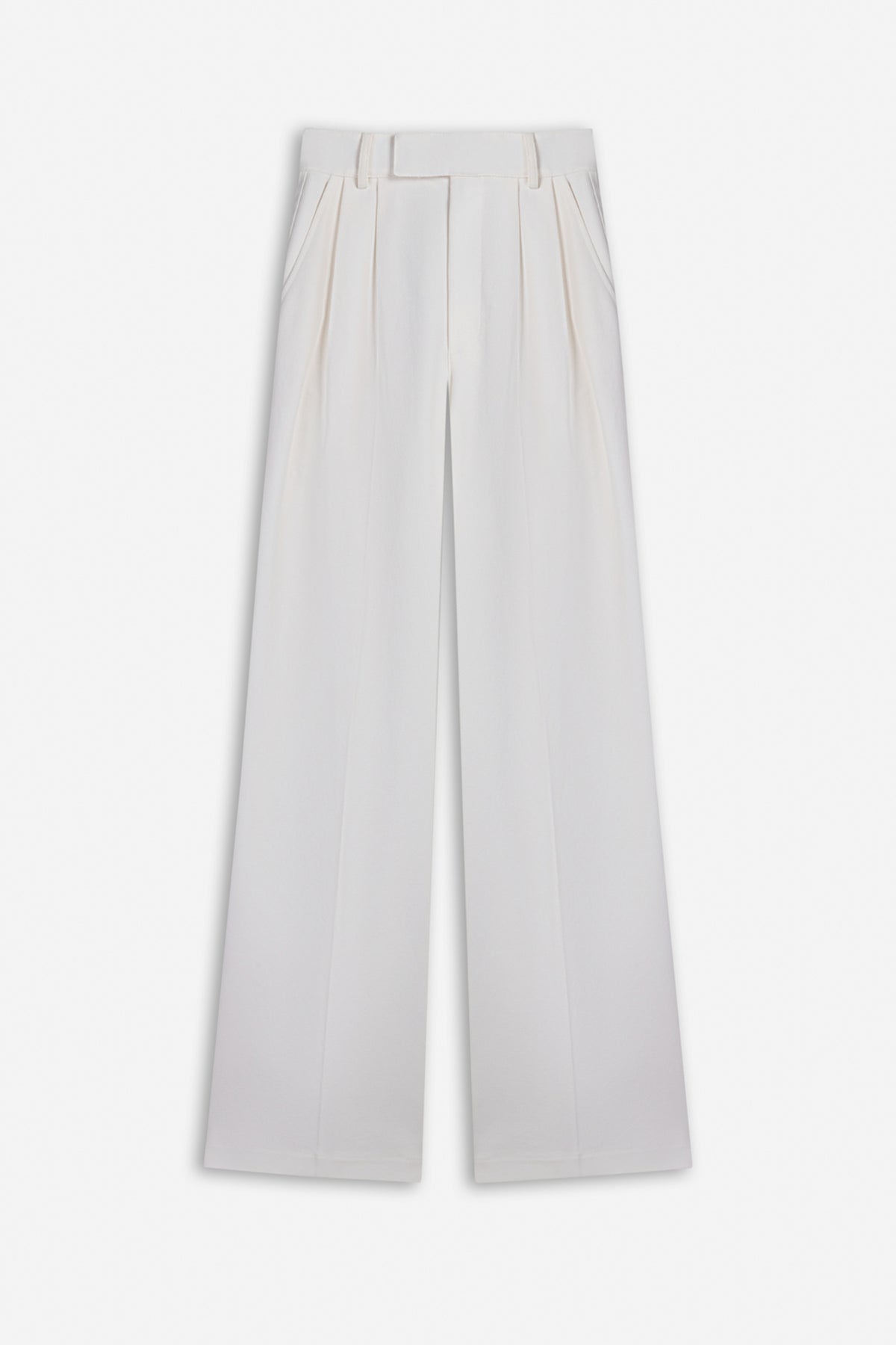 Double Pleat Wide Leg Trousers