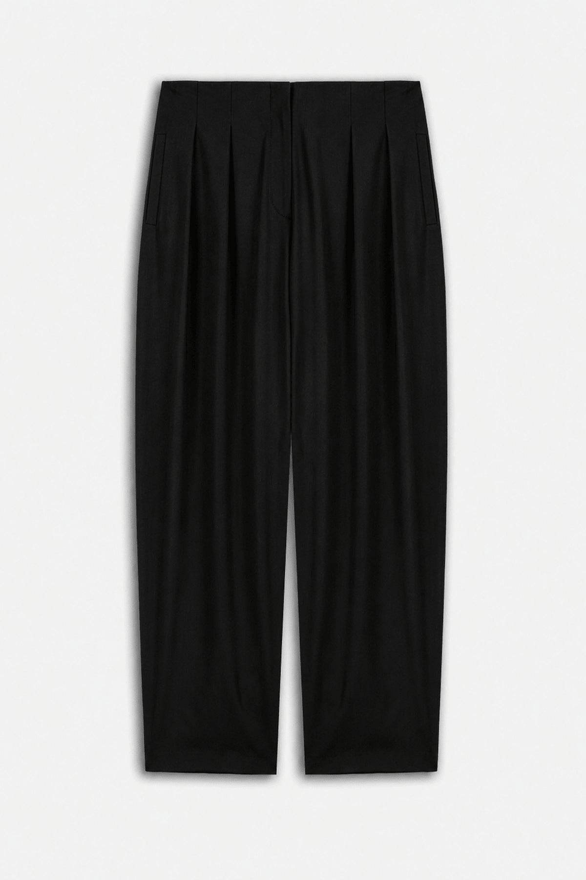 Double Pleat Belted Trousers