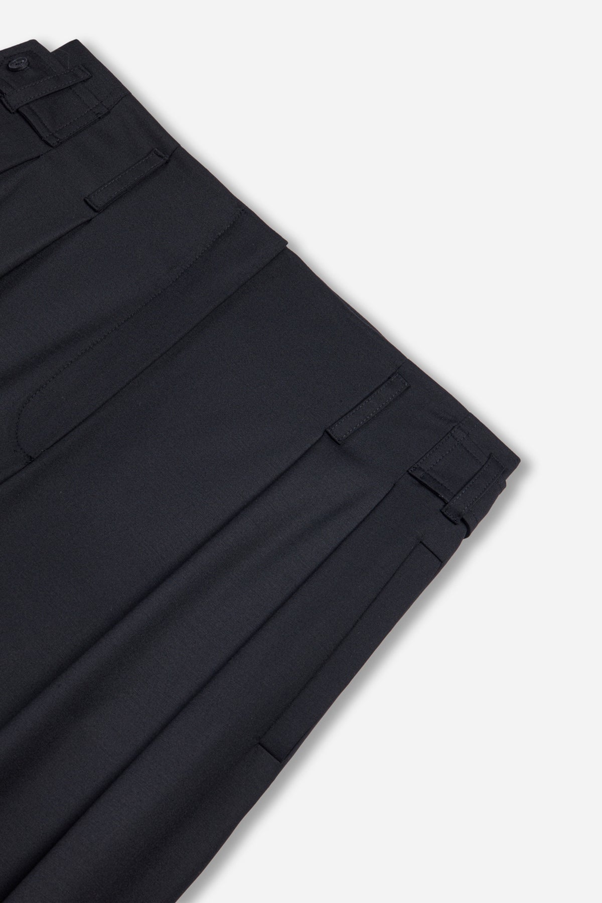 Double Pleat Belted Trousers