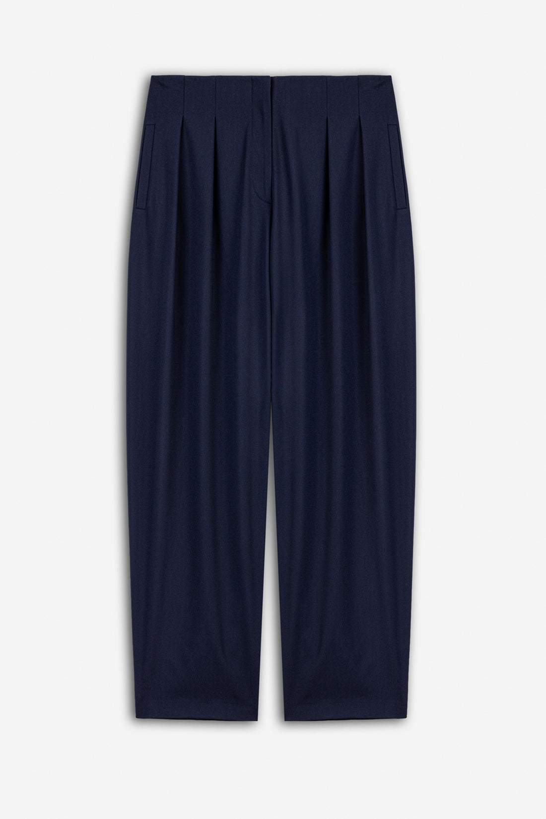 Double Pleat Belted Trousers
