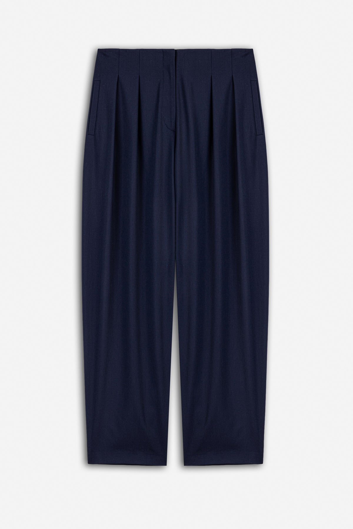 Double Pleat Belted Trousers