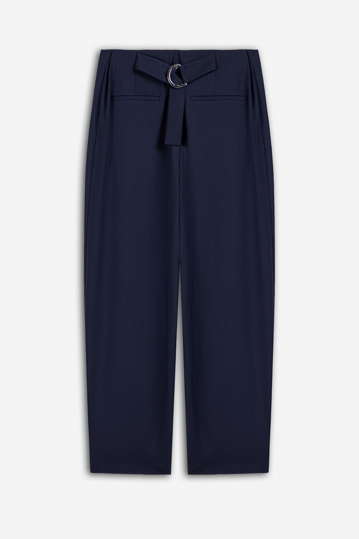 Double Pleat Belted Trousers