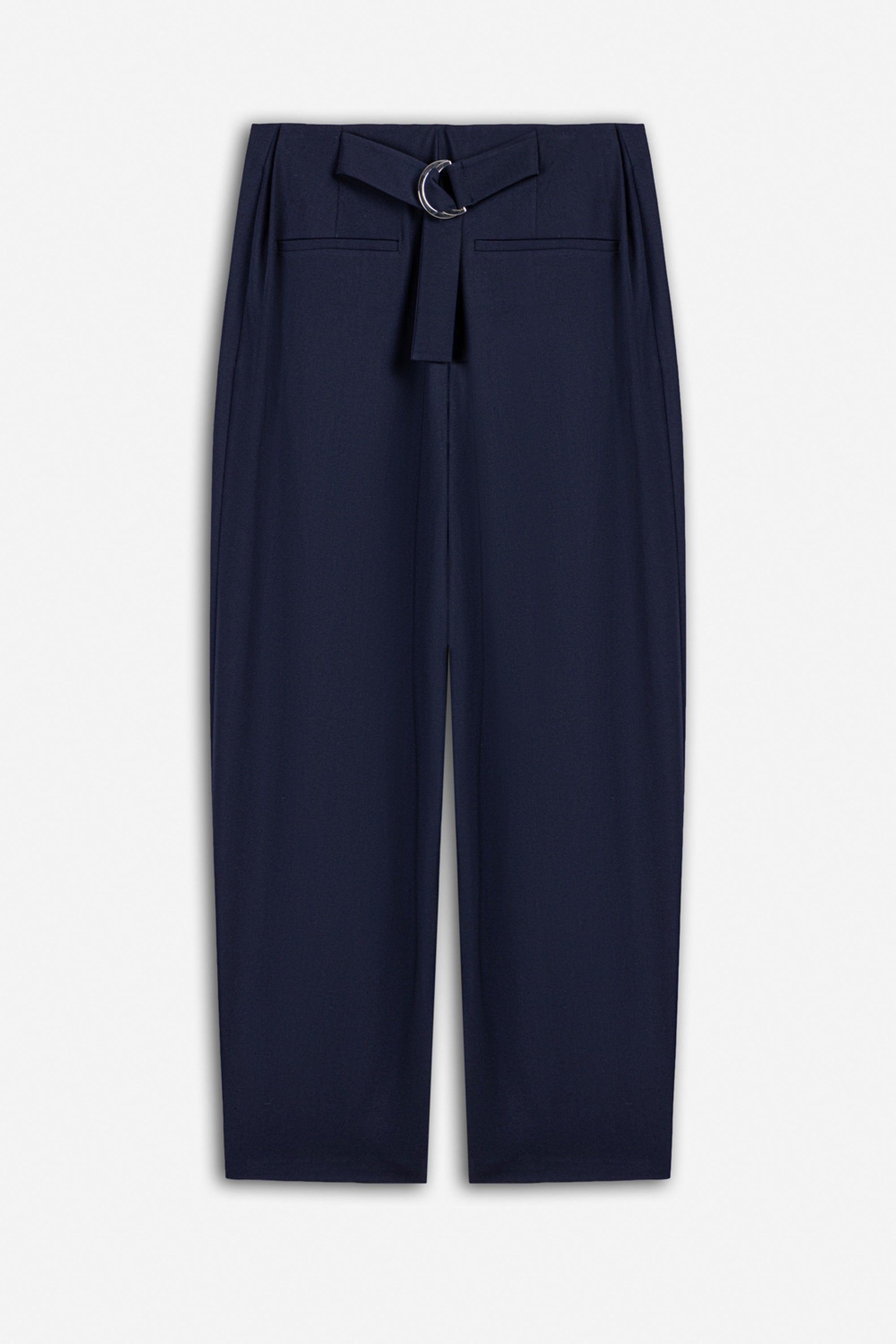 Double Pleat Belted Trousers